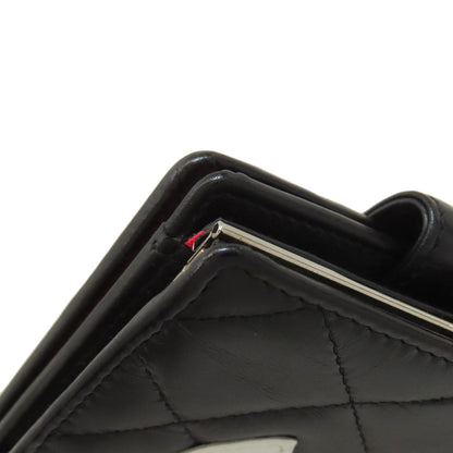 CHANEL シャネル カンボンライン シルバー金具 二つ折り財布（小銭入れあり） カーフ レディース 中古