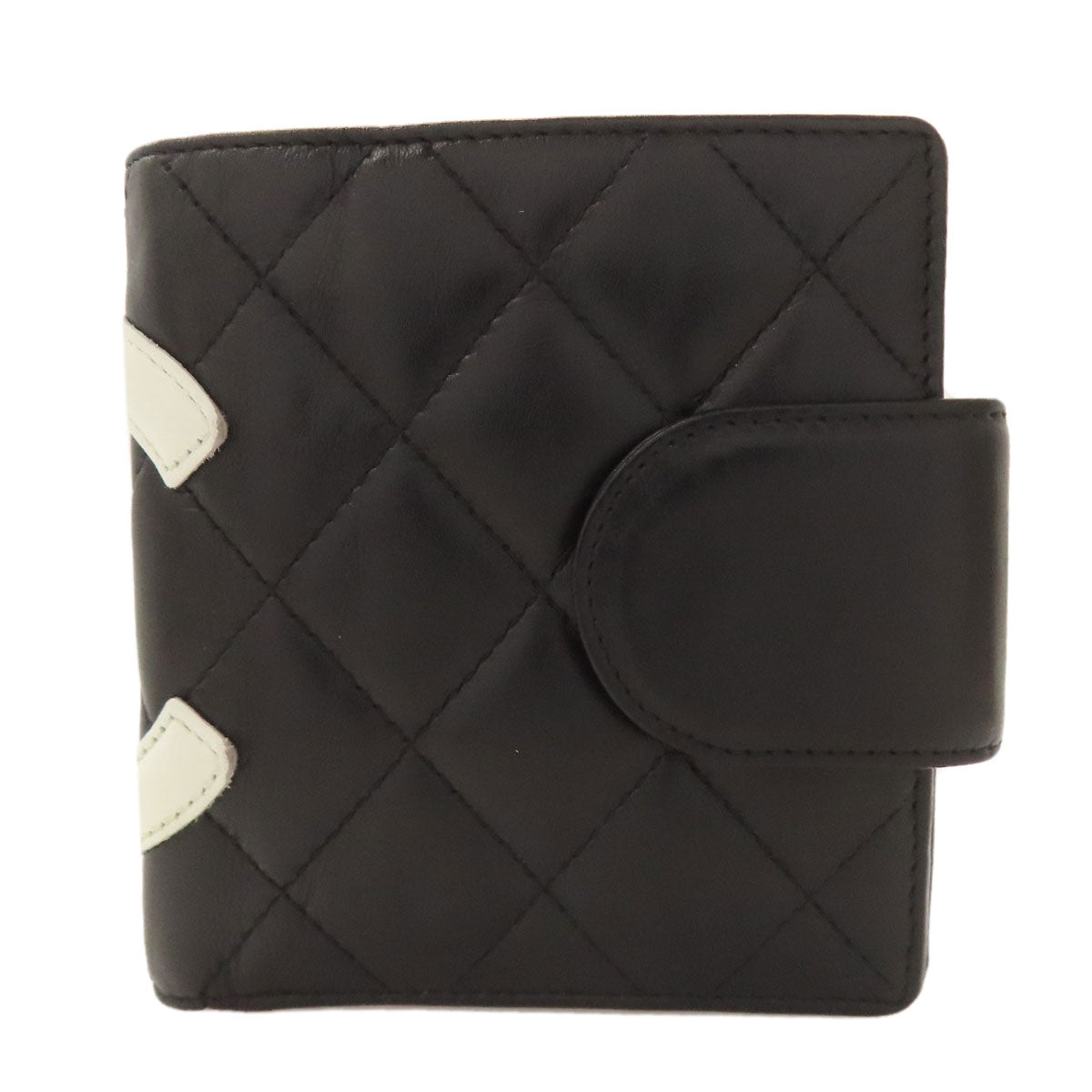 CHANEL シャネル カンボンライン シルバー金具 二つ折り財布（小銭入れあり） カーフ レディース 中古