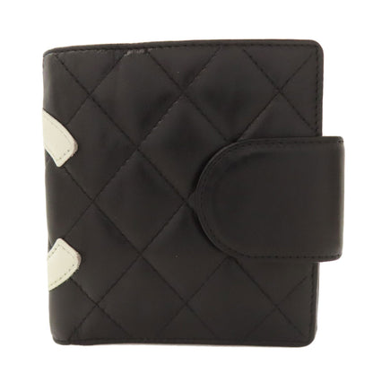 CHANEL シャネル カンボンライン シルバー金具 二つ折り財布（小銭入れあり） カーフ レディース 中古