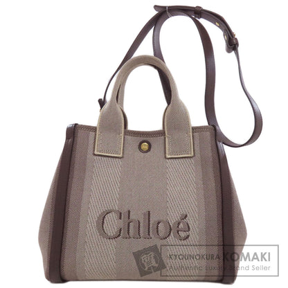 CHLOE クロエ キャリースモール ハンドバッグ キャンバス レディース 中古