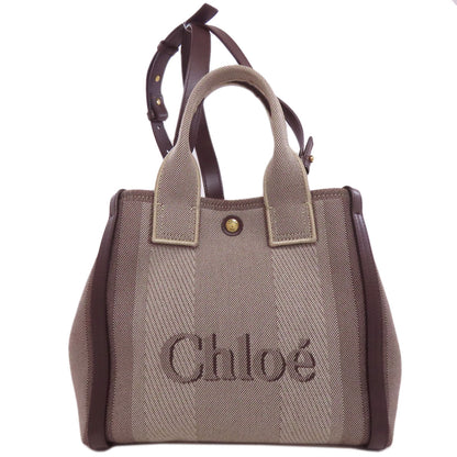 CHLOE クロエ キャリースモール ハンドバッグ キャンバス レディース 中古