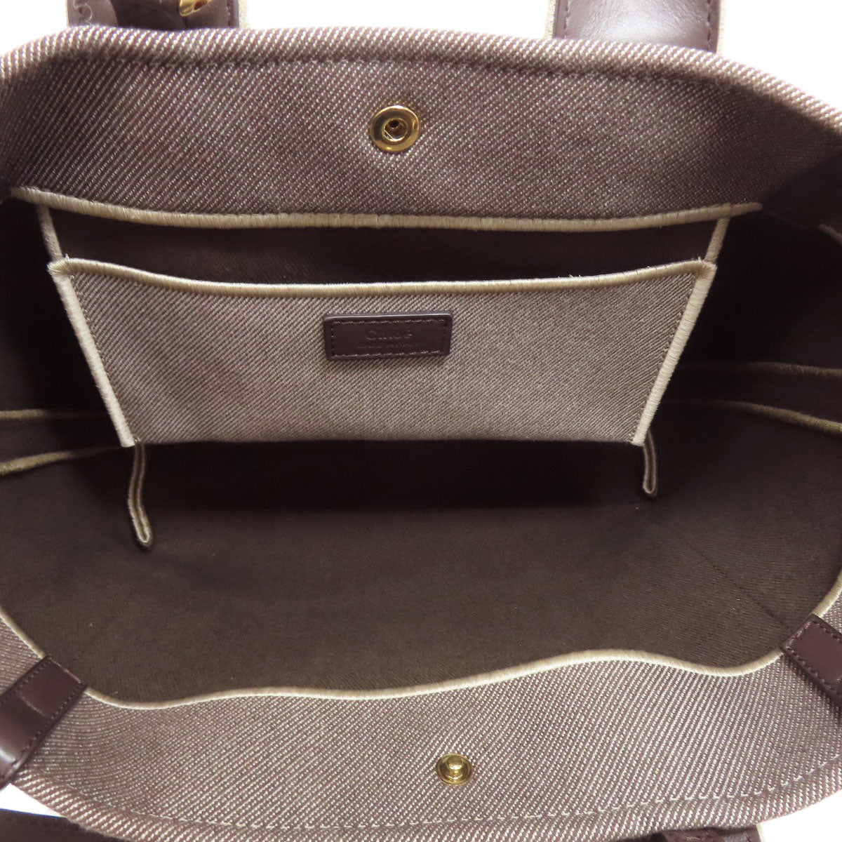 CHLOE クロエ キャリースモール ハンドバッグ キャンバス レディース 中古