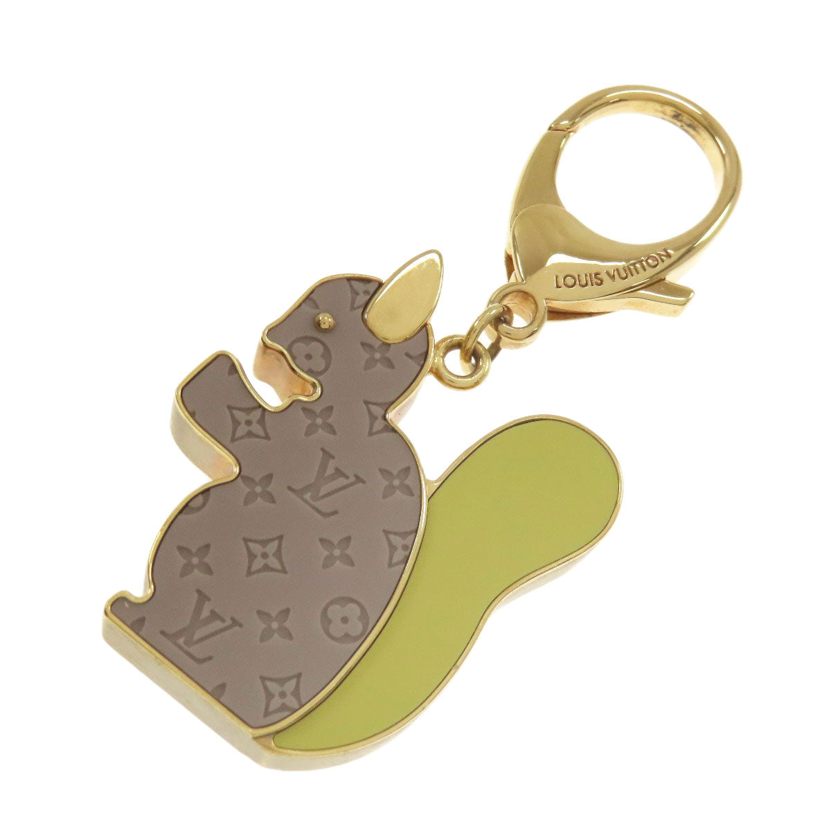 LOUIS VUITTON ルイヴィトン M66128 バッグチャーム ビジューサック アニマニア リスモチーフ キーホルダー 金属製 レディース 中古