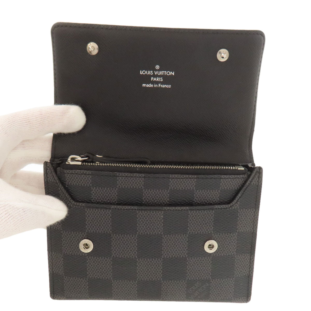 LOUIS VUITTON ルイヴィトン N63083 ポルトフォイユ・コンパクト・モデュラブル 二つ折り財布（小銭入れあり） ダミエキャンバス メンズ 中古