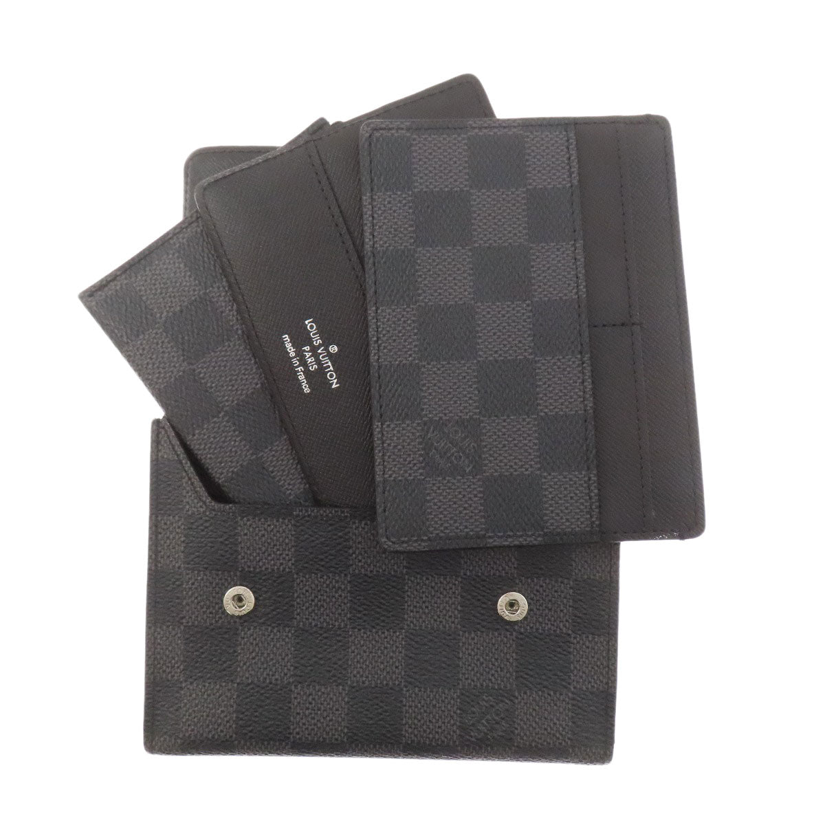 LOUIS VUITTON ルイヴィトン N63083 ポルトフォイユ・コンパクト・モデュラブル 二つ折り財布（小銭入れあり） ダミエキャンバス メンズ 中古