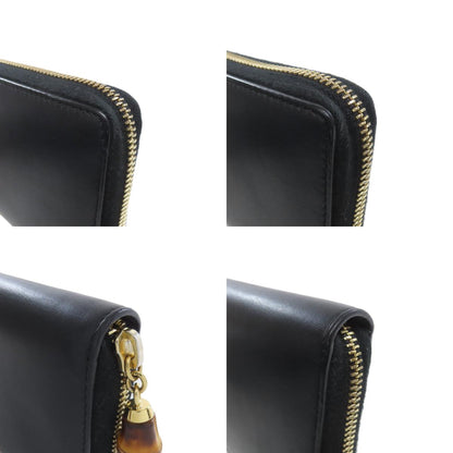 GUCCI グッチ 453158 二ムフェア ラウンドファスナー バンブー 長財布（小銭入れあり） カーフ レディース 中古
