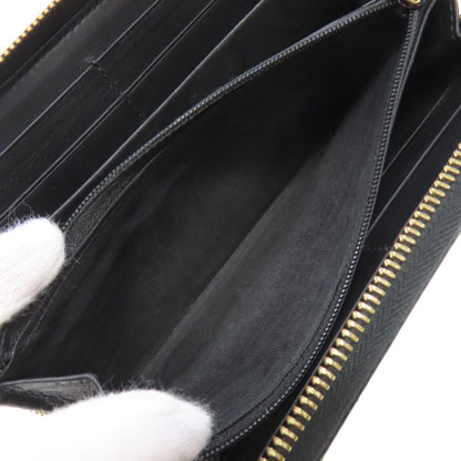 GUCCI グッチ 453158 二ムフェア ラウンドファスナー バンブー 長財布（小銭入れあり） カーフ レディース 中古