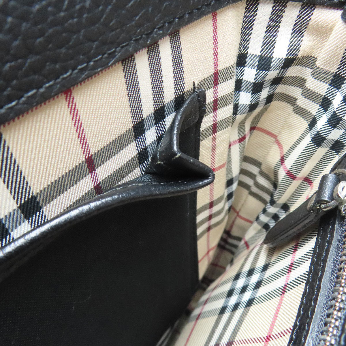 BURBERRY バーバリー ロゴ ショルダーバッグ レザー レディース 中古