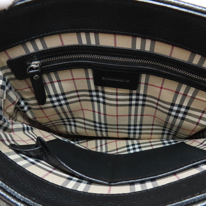 BURBERRY バーバリー ロゴ ショルダーバッグ レザー レディース 中古