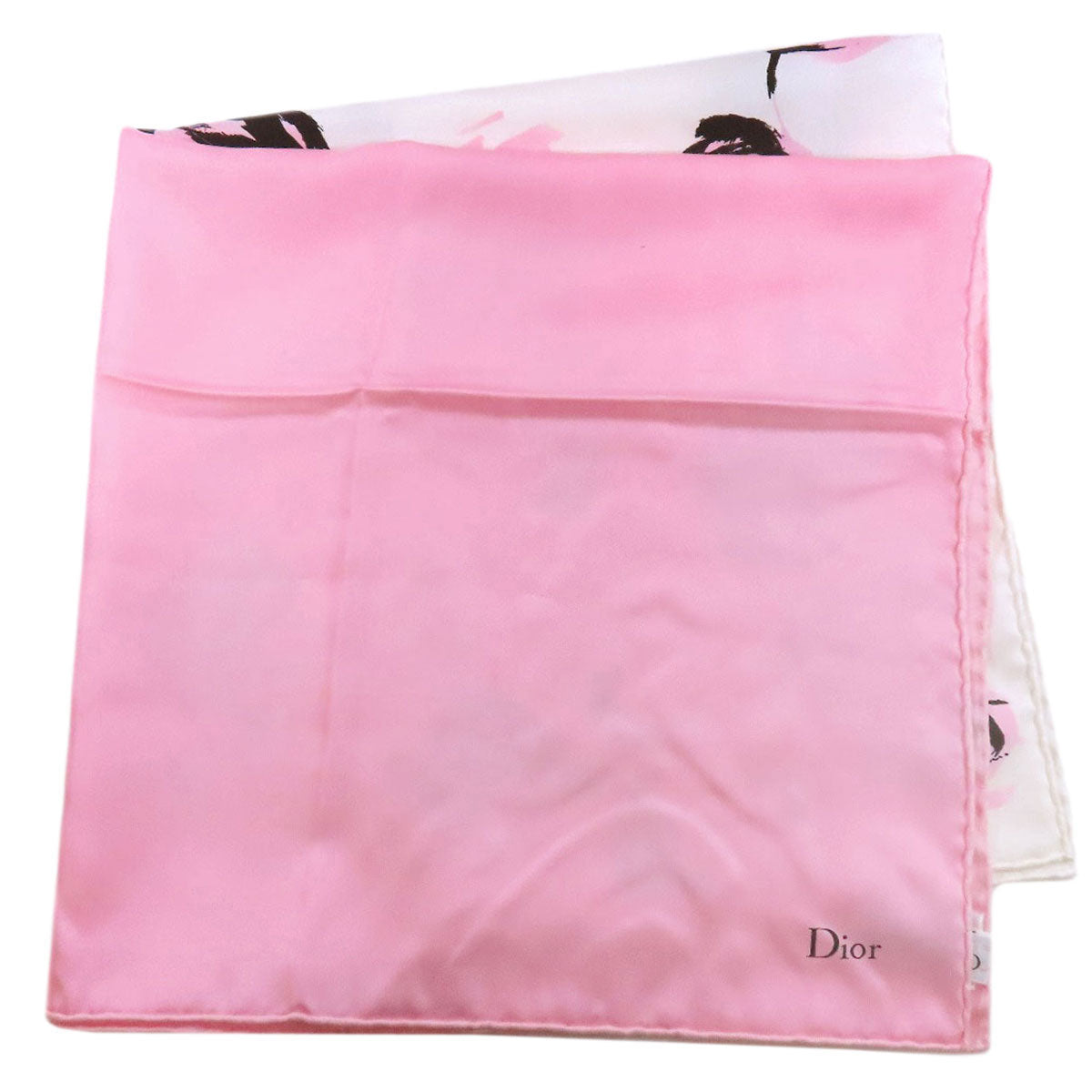 CHRISTIAN DIOR クリスチャンディオール フラワー柄 スカーフ シルク レディース 中古