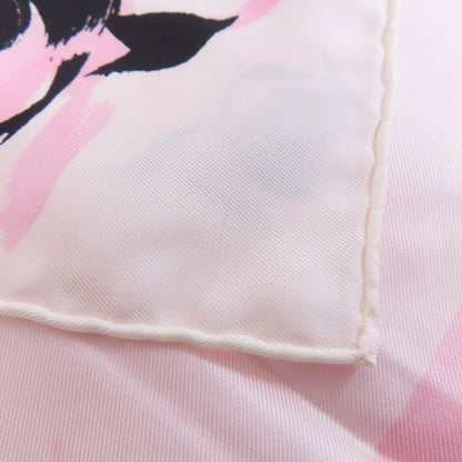 CHRISTIAN DIOR クリスチャンディオール フラワー柄 スカーフ シルク レディース 中古