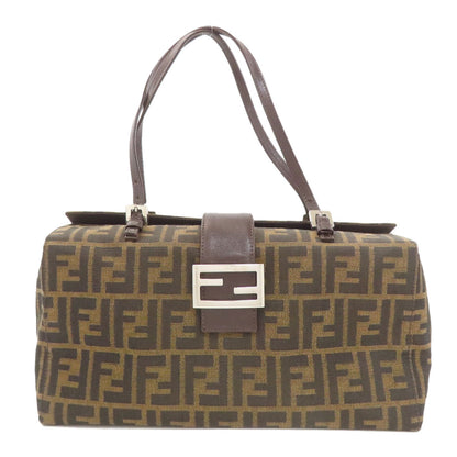 FENDI フェンディ ズッカ柄 ハンドバッグ キャンバス レディース 中古