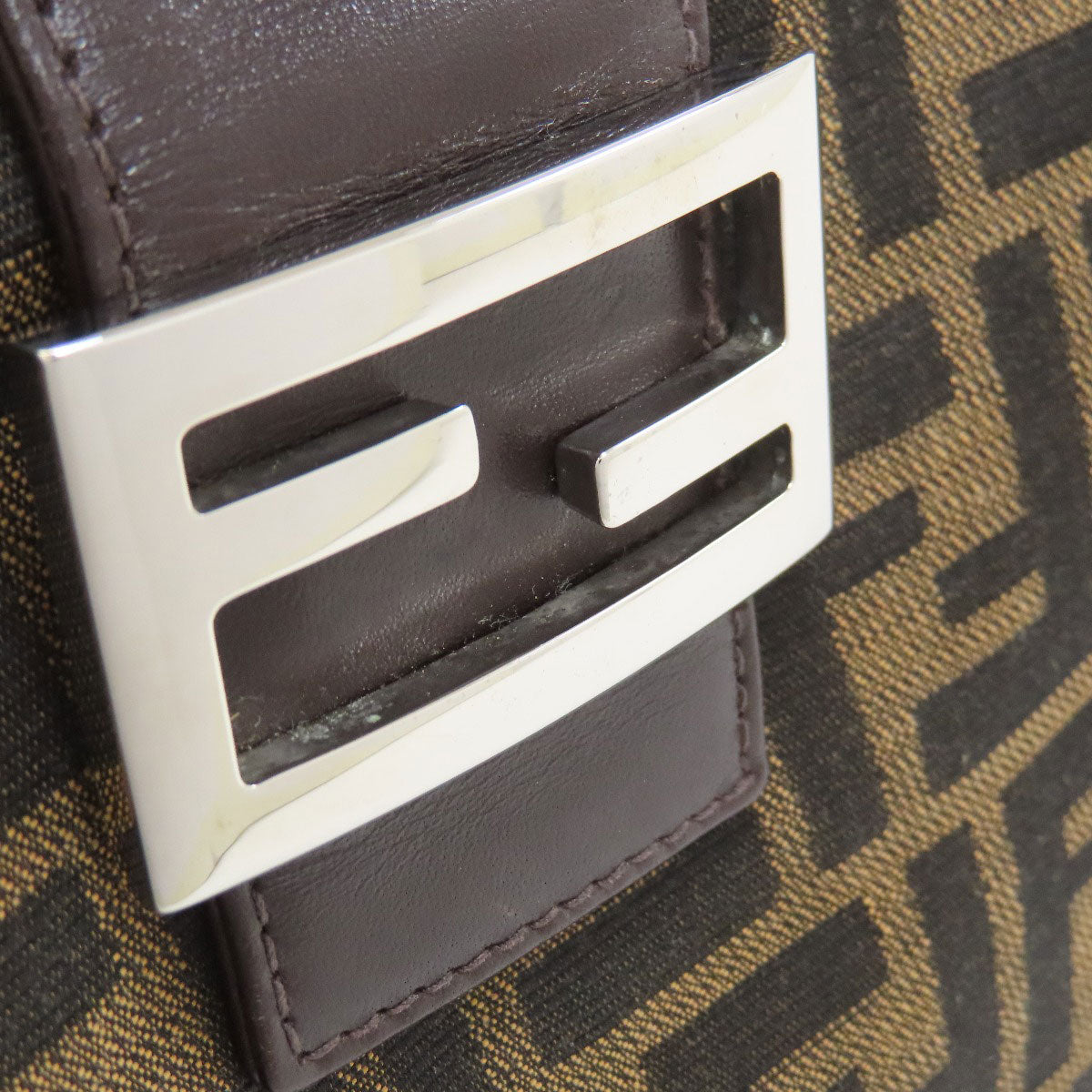 FENDI フェンディ ズッカ柄 ハンドバッグ キャンバス レディース 中古
