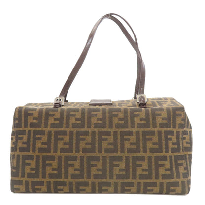 FENDI フェンディ ズッカ柄 ハンドバッグ キャンバス レディース 中古