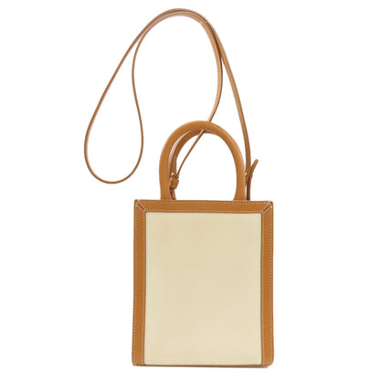 CELINE セリーヌ ミニバーティカルカバ 2WAY ハンドバッグ キャンバス レディース 中古