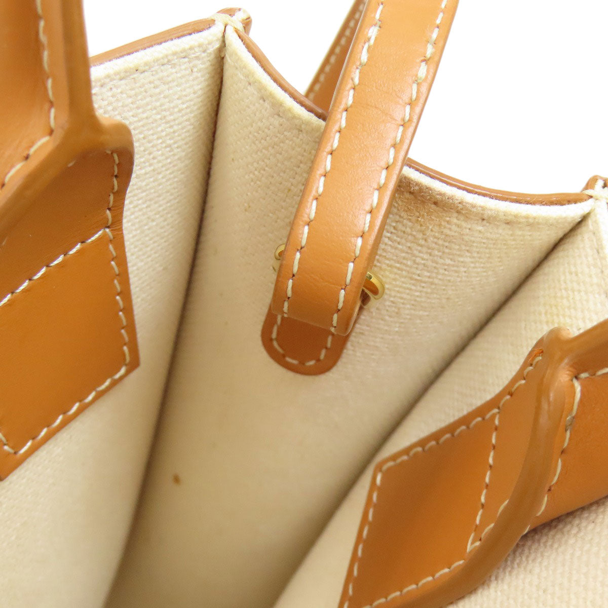 CELINE セリーヌ ミニバーティカルカバ 2WAY ハンドバッグ キャンバス レディース 中古