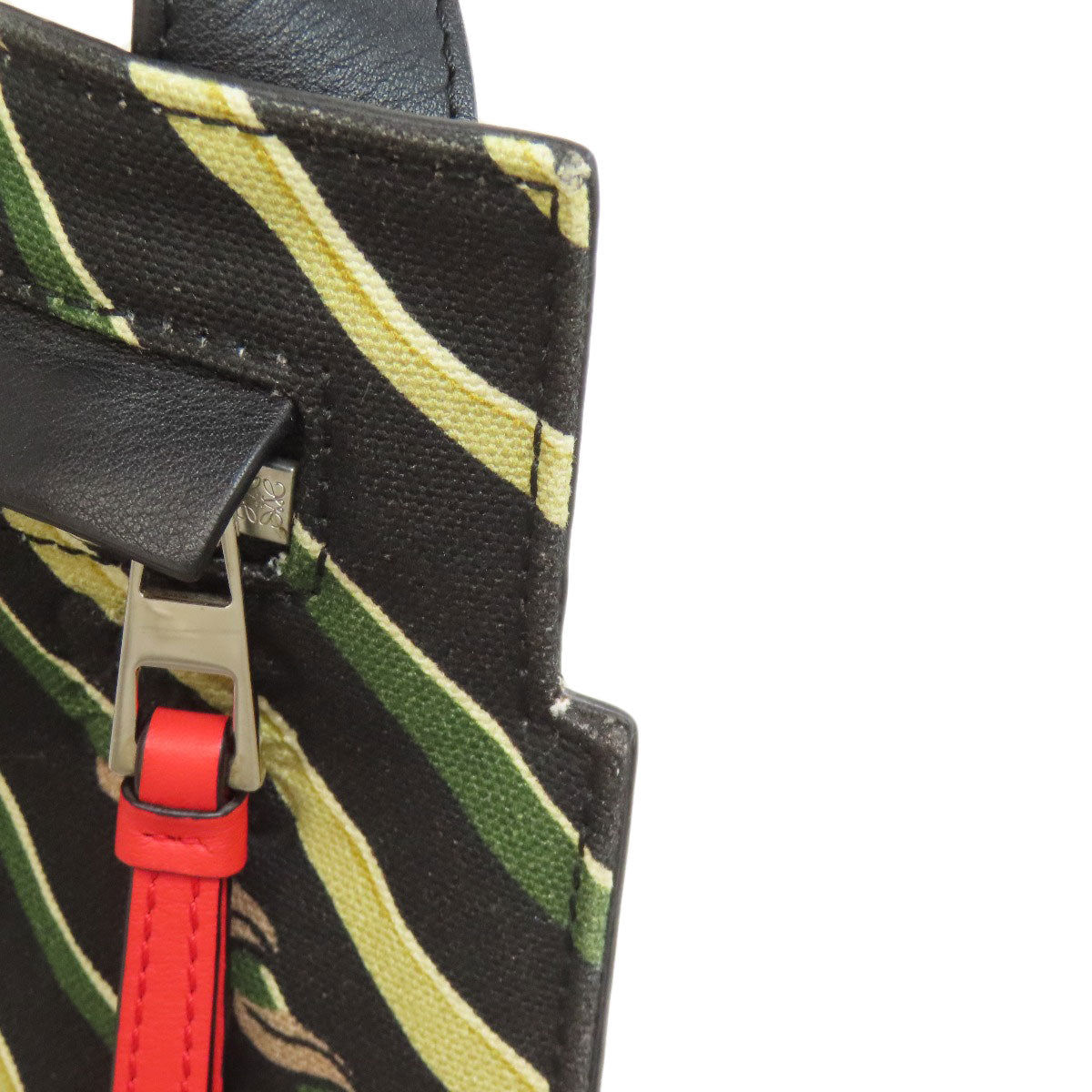LOEWE ロエベ パウラズイビザ フラッグバッグ Tメッセンジャー ショルダーバッグ キャンバス レディース 中古