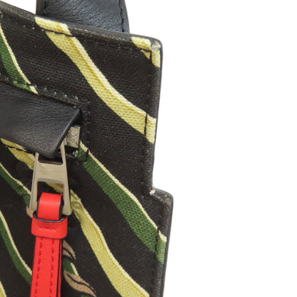 LOEWE ロエベ パウラズイビザ フラッグバッグ Tメッセンジャー ショルダーバッグ キャンバス レディース 中古