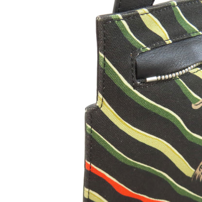 LOEWE ロエベ パウラズイビザ フラッグバッグ Tメッセンジャー ショルダーバッグ キャンバス レディース 中古