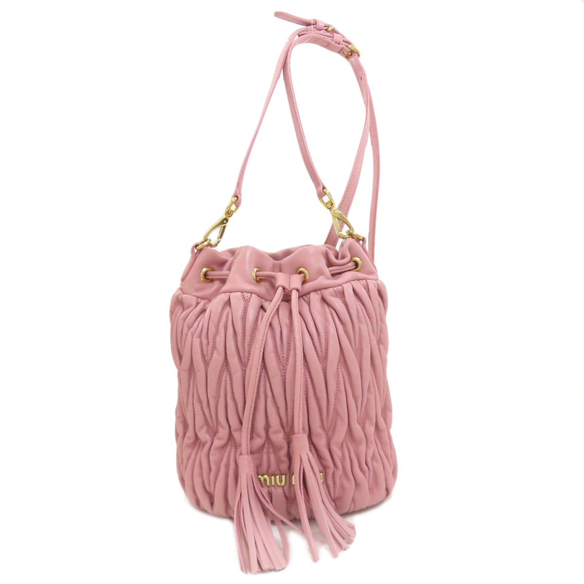 MIUMIU ミュウミュウ 5BE014 マテラッセ バゲットバッグ ショルダーバッグ カーフ レディース 中古