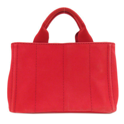 PRADA プラダ カナパミニ 2WAY ハンドバッグ キャンバス レディース 中古