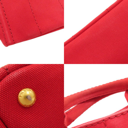 PRADA プラダ カナパミニ 2WAY ハンドバッグ キャンバス レディース 中古