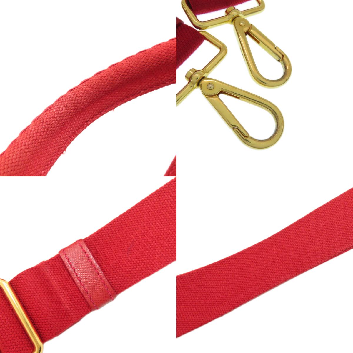 PRADA プラダ カナパミニ 2WAY ハンドバッグ キャンバス レディース 中古