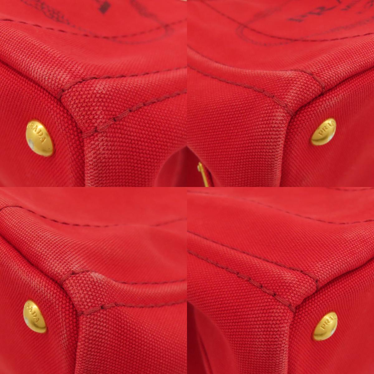 PRADA プラダ カナパミニ 2WAY ハンドバッグ キャンバス レディース 中古
