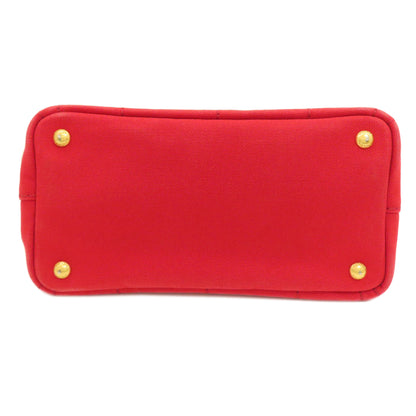 PRADA プラダ カナパミニ 2WAY ハンドバッグ キャンバス レディース 中古