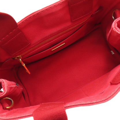 PRADA プラダ カナパミニ 2WAY ハンドバッグ キャンバス レディース 中古