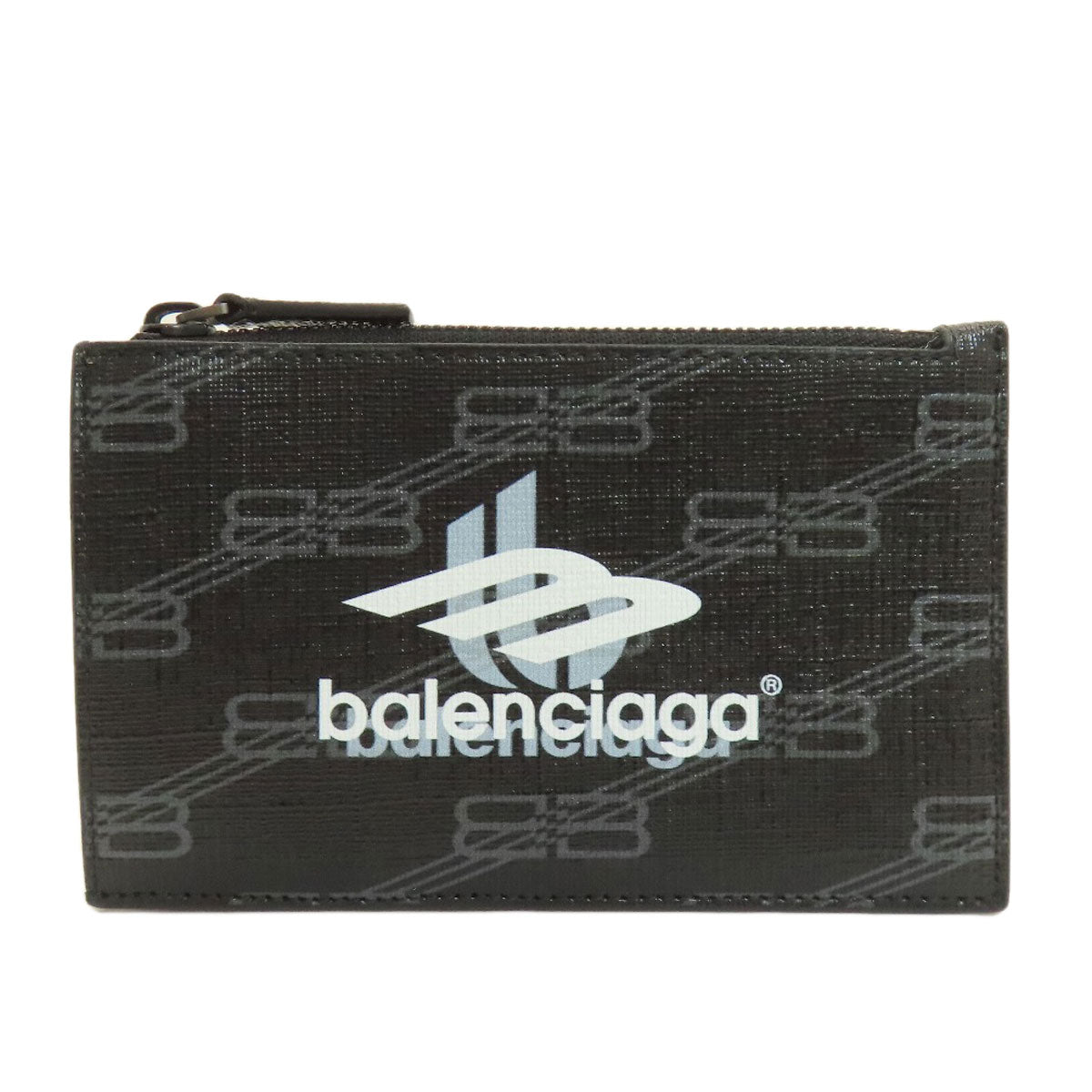 BALENCIAGA バレンシアガ 640535 ロゴプリント コインケース PVC レディース 中古