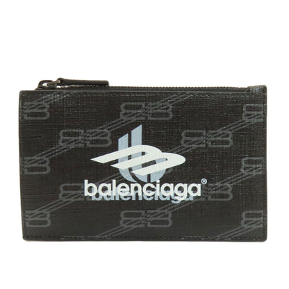 BALENCIAGA バレンシアガ 640535 ロゴプリント コインケース PVC レディース 中古