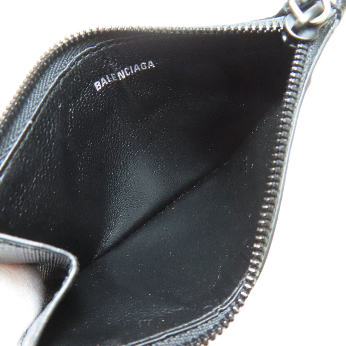 BALENCIAGA バレンシアガ 640535 ロゴプリント コインケース PVC レディース 中古