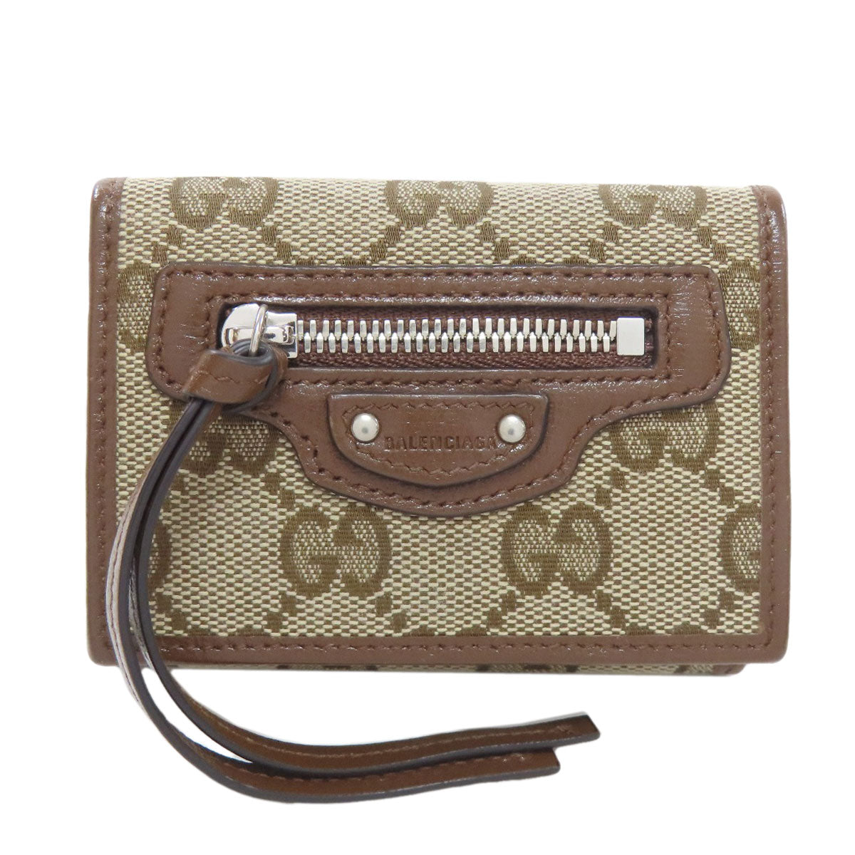 GUCCI グッチ ネオクラシックウォレット ザハッカープロジェクト バレンシアガコラボ 二つ折り財布（小銭入れあり） キャンバス レディース 中古