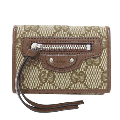 GUCCI グッチ ネオクラシックウォレット ザハッカープロジェクト バレンシアガコラボ 二つ折り財布（小銭入れあり） キャンバス レディース 中古