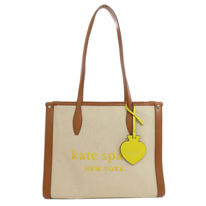 kate spade ケイトスペード スペードチャーム トートバッグ キャンバス レディース 中古
