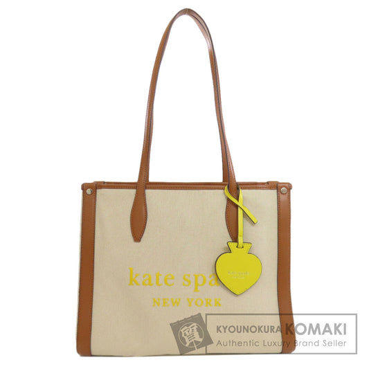 kate spade ケイトスペード スペードチャーム トートバッグ キャンバス レディース 中古