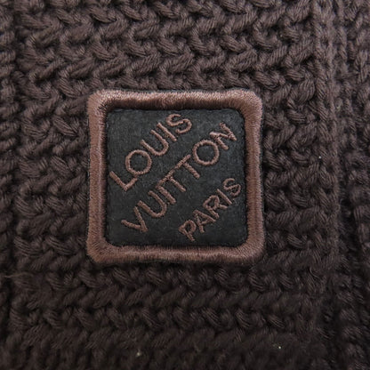 LOUIS VUITTON ルイヴィトン ロゴ ダミエ柄 マフラー ウール レディース 中古