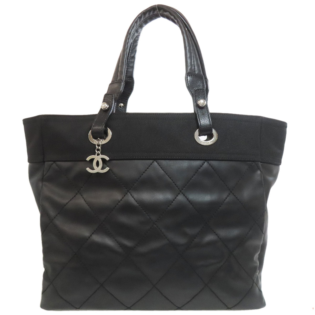 CHANEL シャネル パビリアリッツ MM シルバー金具 トートバッグ カーフ レディース 中古