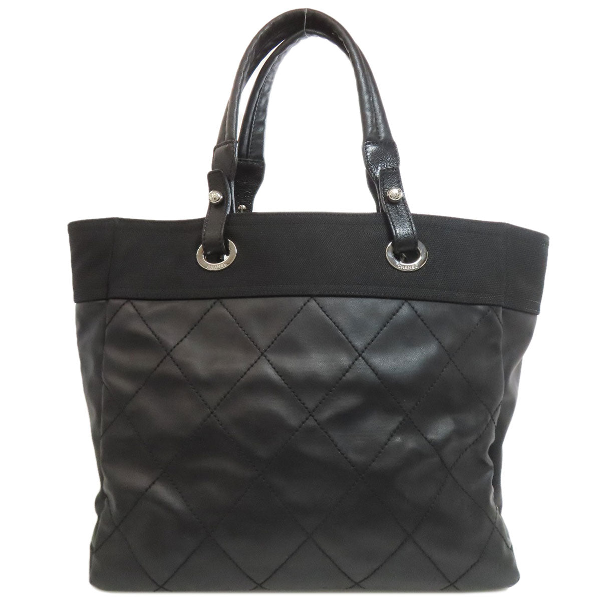 CHANEL シャネル パビリアリッツ MM シルバー金具 トートバッグ カーフ レディース 中古