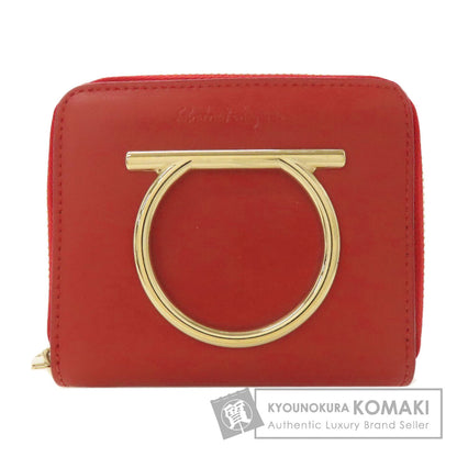 Salvatore Ferragamo サルヴァトーレフェラガモ ガンチーニ金具 二つ折り財布（小銭入れあり） レザー レディース 中古