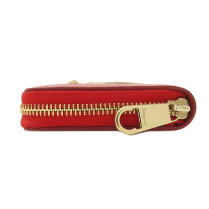 Salvatore Ferragamo サルヴァトーレフェラガモ ガンチーニ金具 二つ折り財布（小銭入れあり） レザー レディース 中古