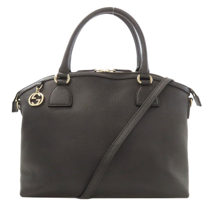 GUCCI グッチ 449651 アウトレット インターロッキングG 2WAY ハンドバッグ カーフ レディース 中古