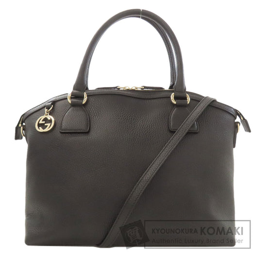 GUCCI グッチ 449651 アウトレット インターロッキングG 2WAY ハンドバッグ カーフ レディース 中古