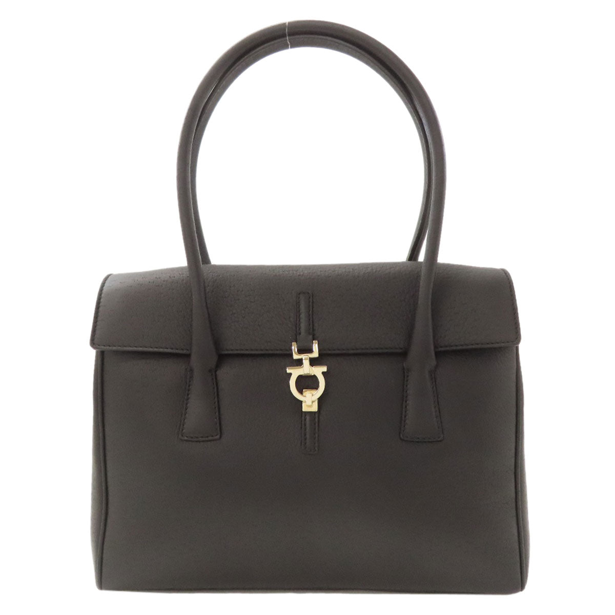 Salvatore Ferragamo サルヴァトーレフェラガモ ガンチーニ金具 ハンドバッグ カーフ レディース 中古