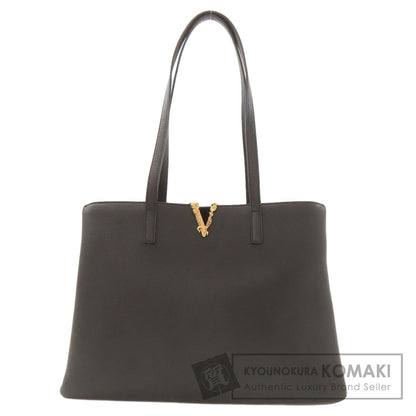 VERSACE ヴェルサーチ ロゴ トートバッグ カーフ レディース 中古
