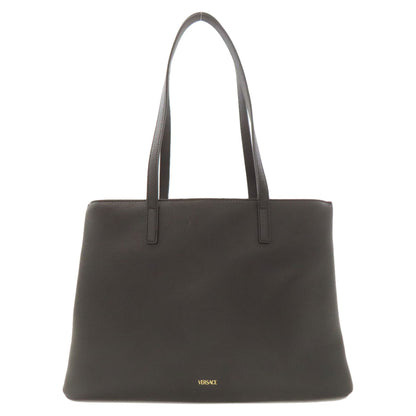 VERSACE ヴェルサーチ ロゴ トートバッグ カーフ レディース 中古