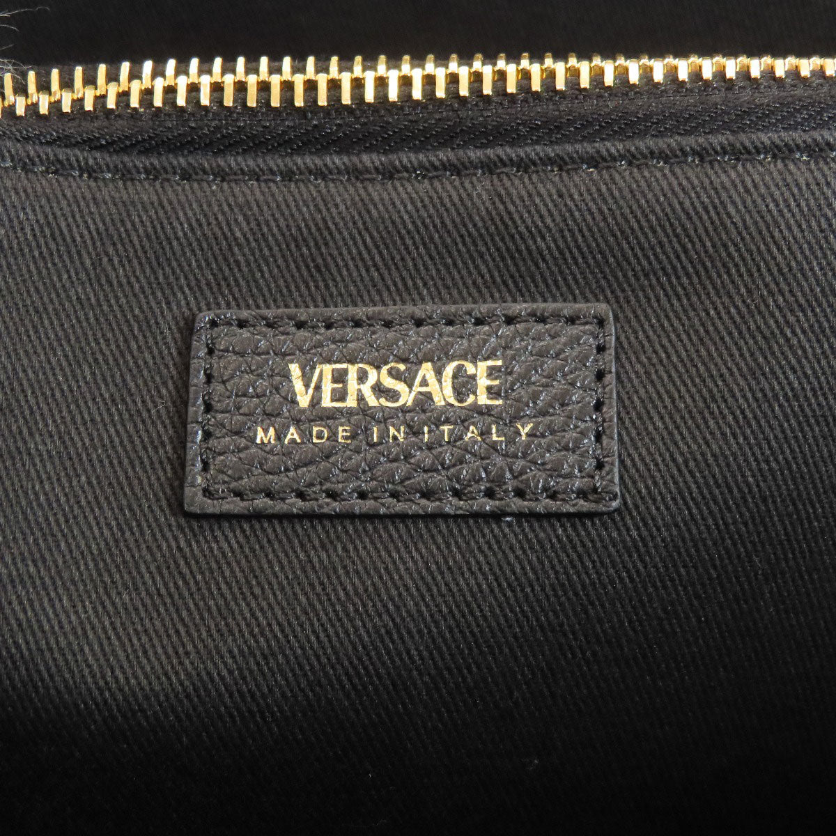 VERSACE ヴェルサーチ ロゴ トートバッグ カーフ レディース 中古