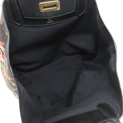 Salvatore Ferragamo サルヴァトーレフェラガモ フラワー ガンチーニモチーフ トートバッグ ナイロン レディース 中古