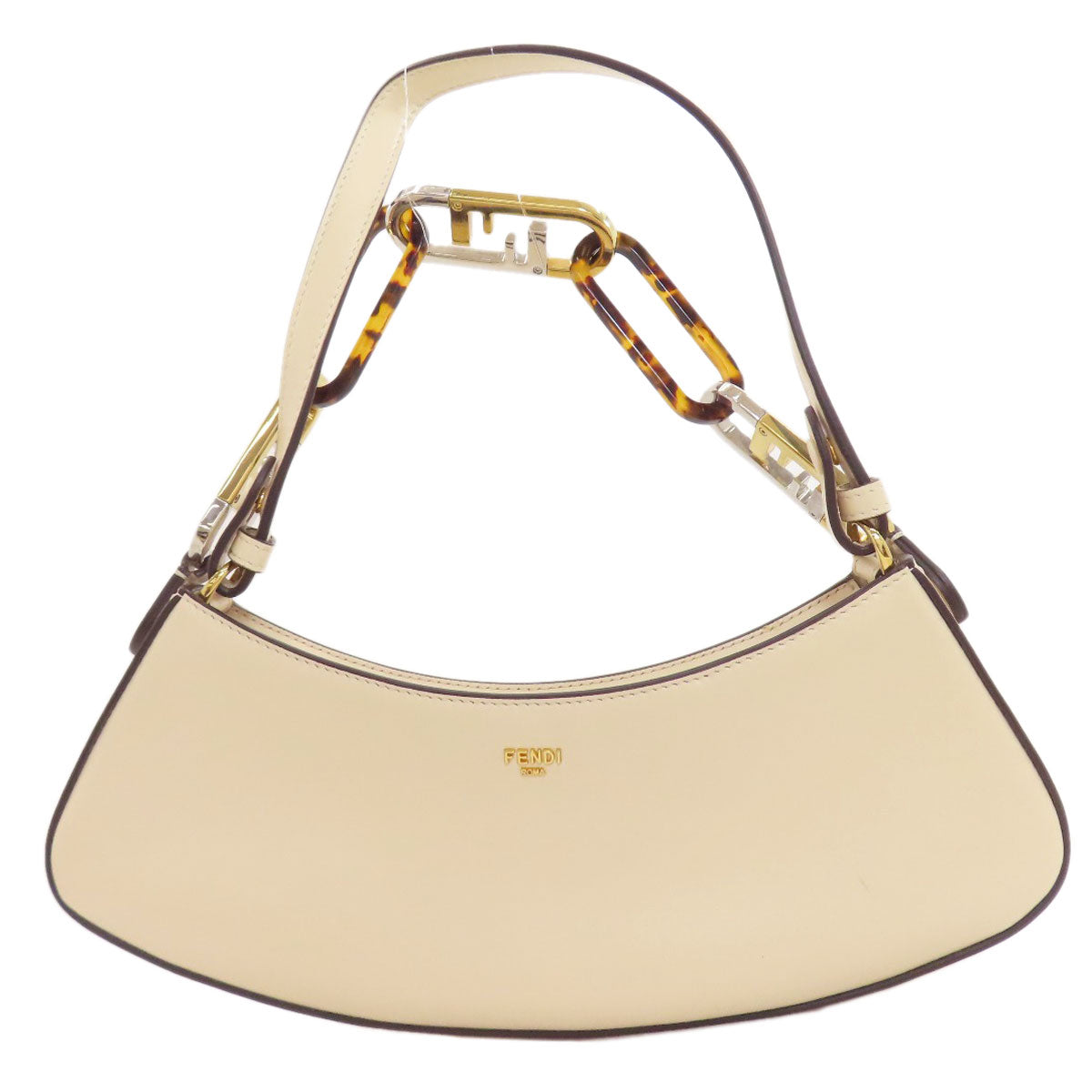 FENDI フェンディ オーロック バッグ ハンドバッグ レザー レディース 中古